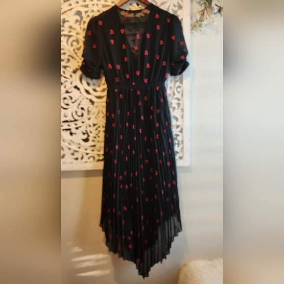 Maje Women's Black and Red Dress Size Small - Picture 12 of 14